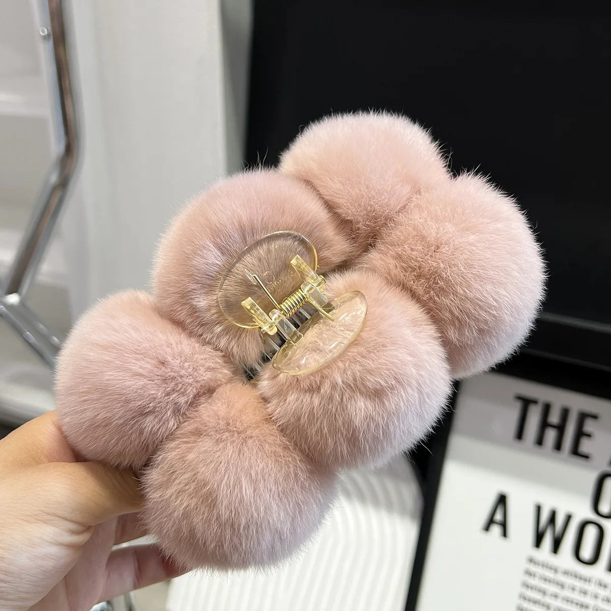 Furry Korean Hair Claw Clip – Fashion Barrette for Women