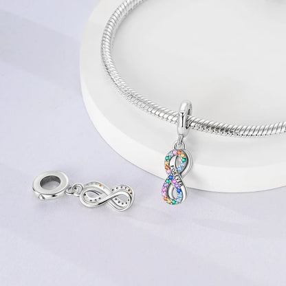 925 Sterling Silver Tree of Life & Peach Heart Charm Bead – Sweet Love DIY Jewelry