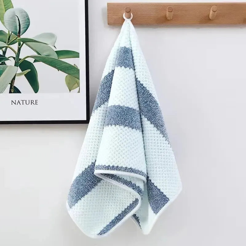 Solid Color Cotton Bath Towel 35x75cm – Soft, Absorbent & Multipurpose