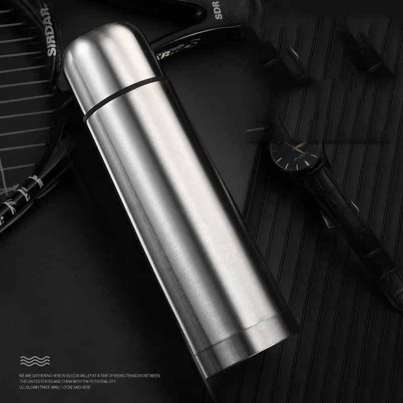 Portable Double Layer Thermal Mug – Stainless Steel Food Thermos with Tea Heating Cup