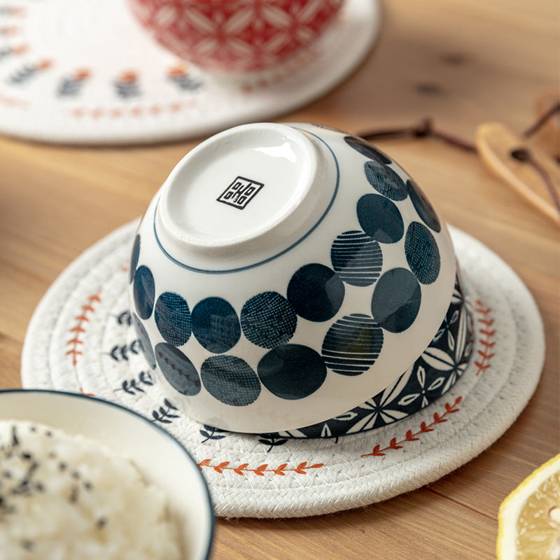 Japanese tableware bowl creative ceramic soup bowl rice bowl fruit bowl household bowl set kitchen tableware