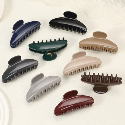 11CM Large Hair Claw Clip – Simple Plastic Crab Clamp for Women & Girls