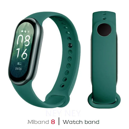 Silicone Sport Watchband for Xiaomi Mi Band 8 & 9 NFC – Waterproof Replacement Strap