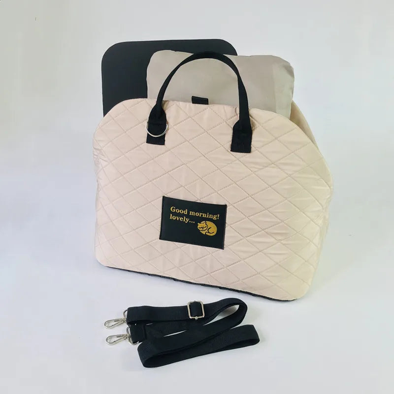 Pet Travel Carrier – Car Seat Bag for Cats & Dogs | Nylon Shoulder Handbag