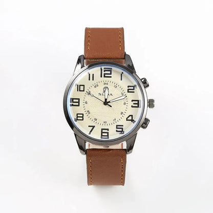 Vintage Men's Watches Sports PU Belt Watch Men's Fashion Trend Digital Student Watch Men's Quartz Watches Relogios Masculino - BeeTrendyShop.COM
