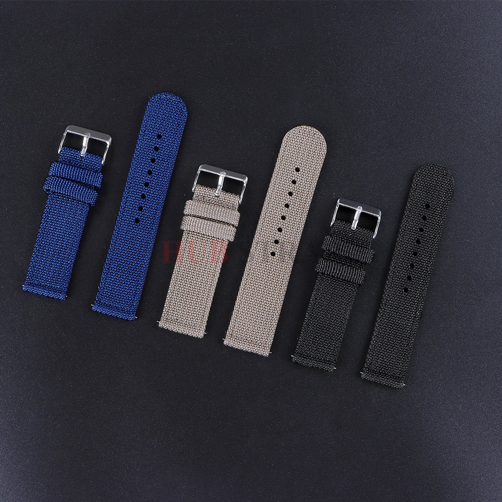Nylon Canvas Watch Band Woven Soft Belt Universal Bracelet for Men Women Sport Military Universal  Wristband 18mm 20mm 22mm 24mm - BeeTrendyShop.COM