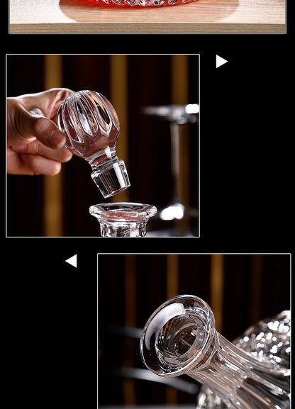 Hammer Pattern Crystal Whisky Decanter – 1100ml with Cover