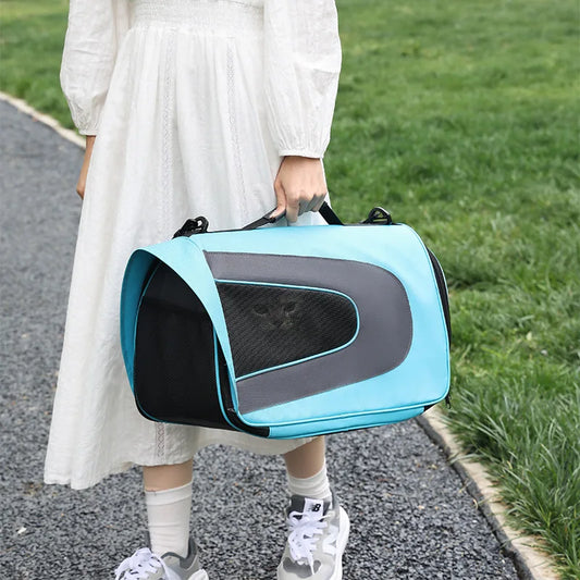 Cat Carrier Bag Soft Breathable Side Shoulder Bag Puppy Pet Carriers Dog Travel Bags Airline Approved Transport For Outgoing