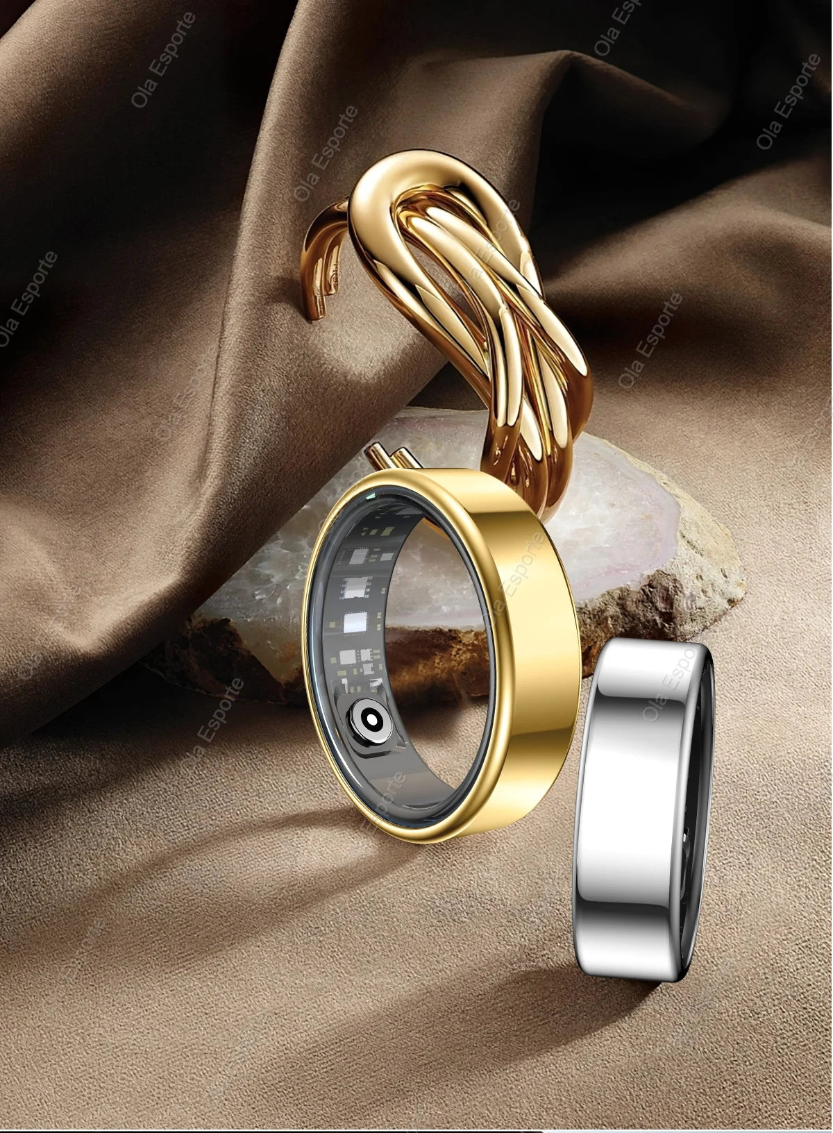 New Smart Ring Men Women, Heart Rate and Blood Oxygen Monitor Smart ring IP68 & 5ATM Waterproof, Multi-sport Mode Rings Man