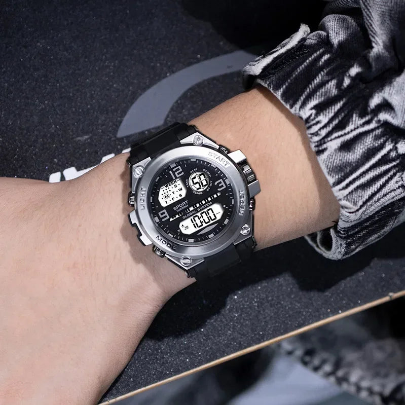 Men's Sports Watches 30M Waterproof Multifunction Clock Outdoor Military Digital Watch Smart Electronic Wristwatch for man Kids