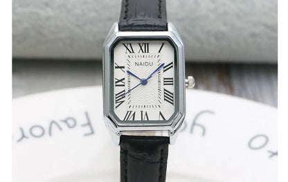 Retro Watches Classic Casual Quartz Dial Leather Strap Band Rectangle Clock Fashionable Wrist Watches for Women Wrist Watch - BeeTrendyShop.COM