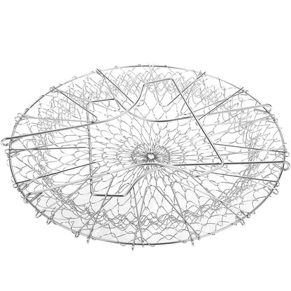 Telescopic Foldable Stainless Steel Deep Fry Basket – Wire Mesh French Fries Serving Basket