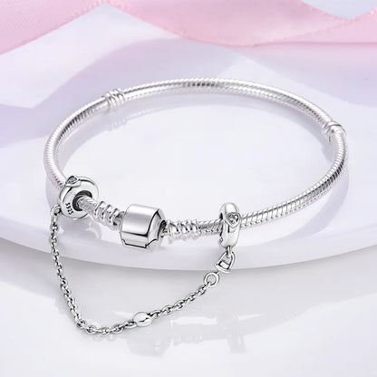 925 Sterling Silver Safety Chain Travel Charm Beads – Aircraft, Earth & Camera