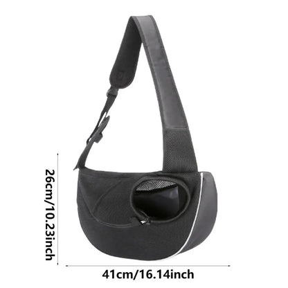 Adjustable Pet Sling Carrier – Breathable Shoulder Bag for Cats & Small Dogs