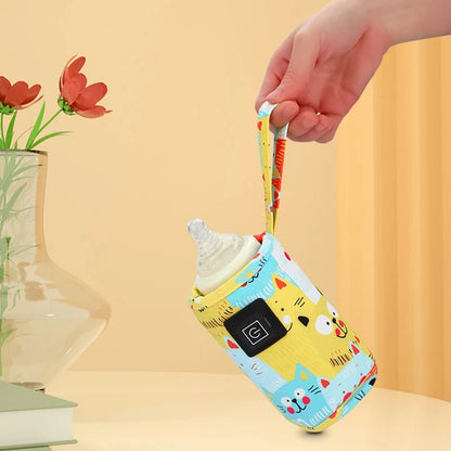 Portable USB Milk Warmer Bag – Insulated Stroller Travel Nursing Bottle Heater