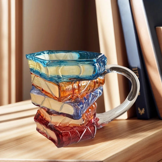 Books Drinking Container Wear Resist Unique Handmade Drink Cup Multi-Purpose Creative Book-Shaped Drinkware for Friends Gift