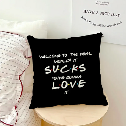 Classic Friends TV Show Cushion Cover – Sofa & Bedroom Headboard Backrest Square Pillowcase