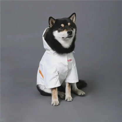 Reflective Space Suit Dog Raincoat - Waterproof Hoodie for All Sizes - BeeTrendyShop.COM