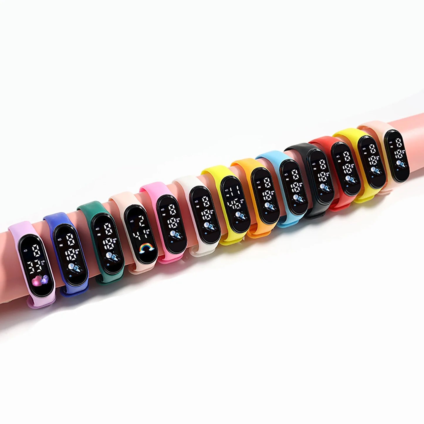 Kawaii Smart Watch For Kids Fashion Outdoor Waterproof Sports Kids' Watches Boy Girls Digital Watches Silicone montre enfant - BeeTrendyShop.COM