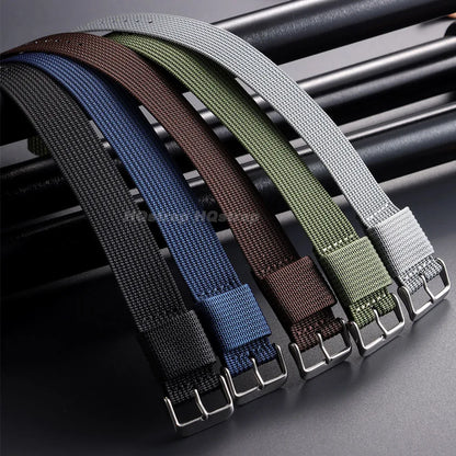 18mm 20mm 22mm Nylon Watch Band for Seiko Braided Canvas Strap Army Sport Men Bracelet Black Green Military Breathable WristBelt - BeeTrendyShop.COM