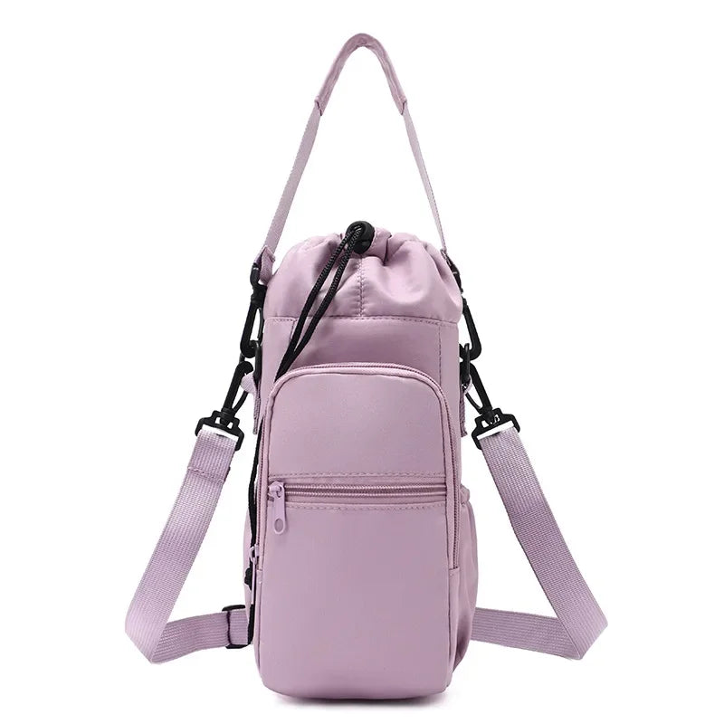 Portable Water Bottle Bag with Phone Pocket & Adjustable Strap – Insulated Thermal Outdoor Sports Bag