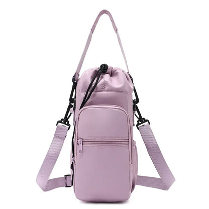 Portable Water Bottle Bag with Phone Pocket & Adjustable Strap – Insulated Thermal Outdoor Sports Bag
