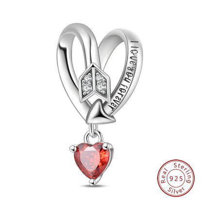 925 Sterling Silver Red Wine, Chili & Dumbbell Charm Bead – Fun DIY Jewelry