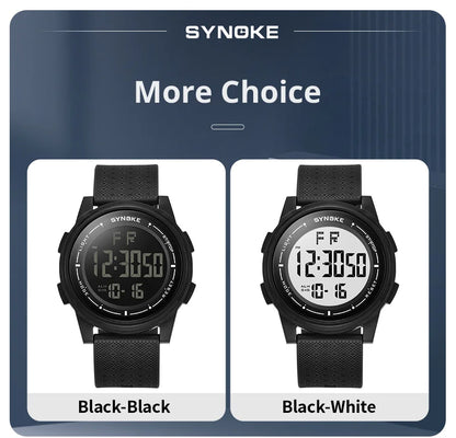 Ultra-Thin Digital Watch – Waterproof, Stopwatch, Wide-Angle Display for Men & Women