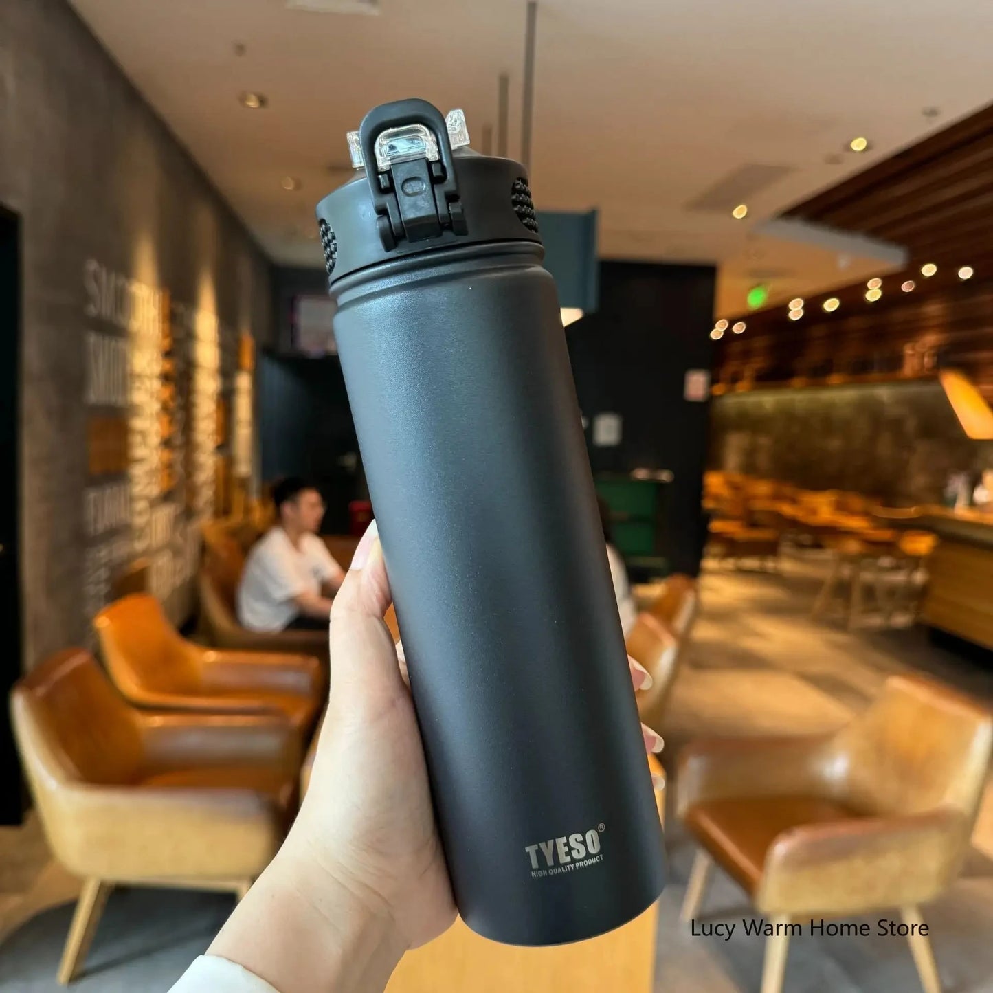 Thermal Water Bottle with Straw 600/750ML – Stainless Steel Hot & Cold Mug