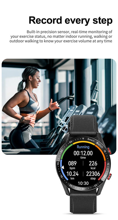 ECG+PPG Smartwatch – Laser Health Monitor, Blood Pressure, Bluetooth Call, Waterproof with Box