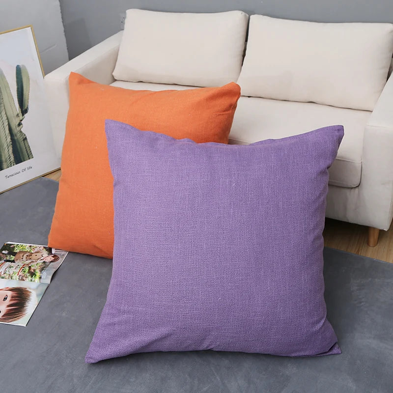 Large Soft Sofa & Bed Backrest Cushion Cover 80CM – Solid Color Washable Huge Pillow Case Protector