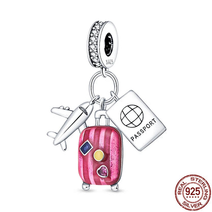 925 Sterling Silver Chameleon Luminous Butterfly Charm Bead – DIY Jewelry