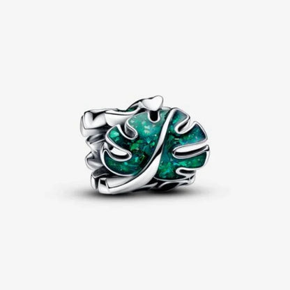 925 Sterling Silver Nature Charm – Coconut Tree, Frog & Clover Dangle Bead