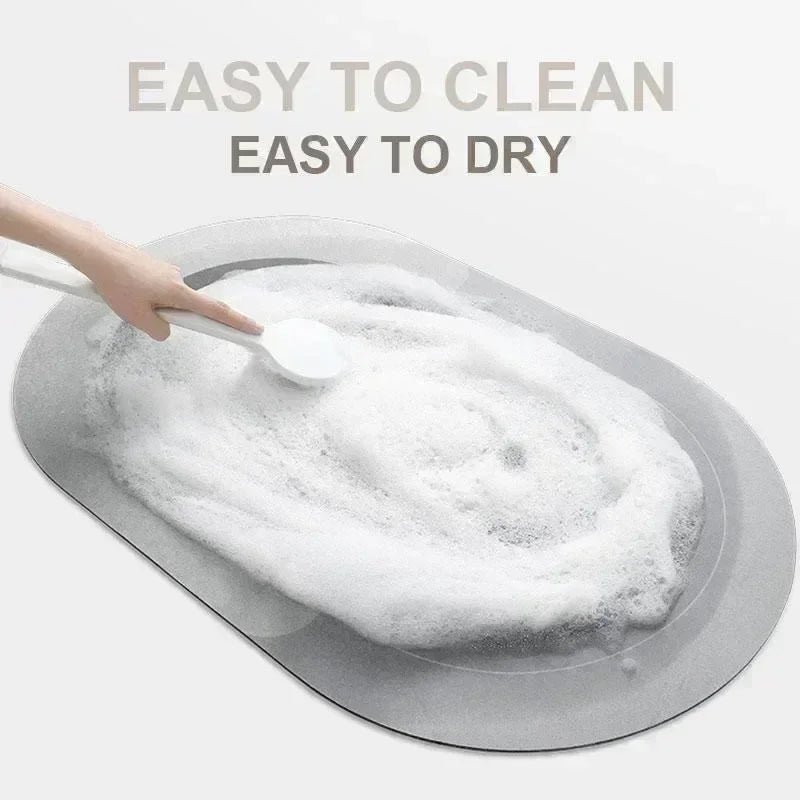 Diatom Bath Mat – Non-Slip Super Absorbent Quick-Dry Bathroom Rug | Nordic Minimalist Design 30x40cm