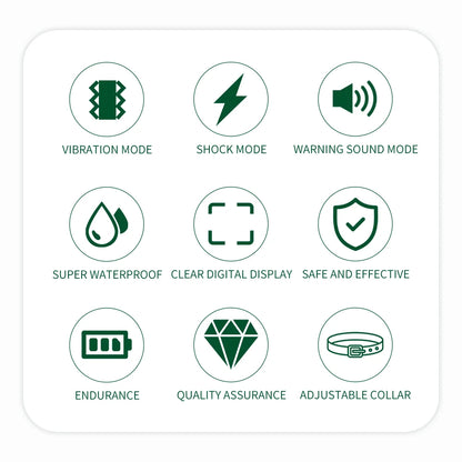 Smart Anti-Bark Dog Collar – HD Display, IP67 Waterproof, Rechargeable with 3 Training Modes
