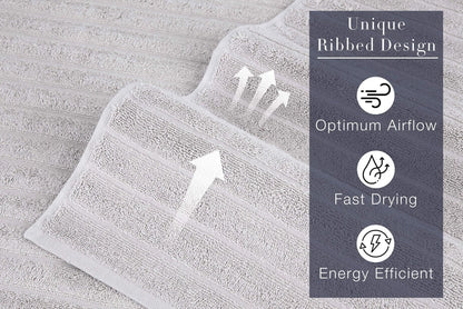 Classic Turkish Bath Towel – Extra Large 27x55", Ribbed, Thick & Quick-Dry