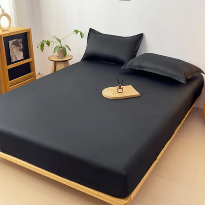 Waterproof Fitted Bed Sheet & Mattress Protector – Elastic Band Coverlet for Single, Double, King & Queen
