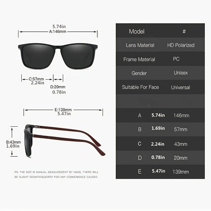 Men's Polarized Sports Sunglasses – UV400 Mirror Square Fishing Eyewear