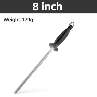 Honing Steel Knife Sharpener Rod – Professional 8/10-Inch Sharpening Stick