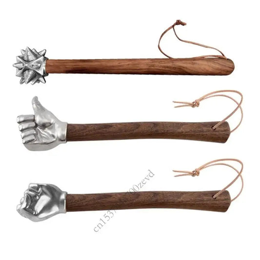 Stainless Steel Fist Hammer For Home Car Outdoor Camping Wooden Handle Craft Hammer Decorative Ornament Hand Tool P9YB