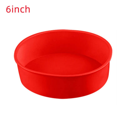 Silicone Round Cake Mold – Non-Stick Reusable Baking Pan 4/6/8 Inch