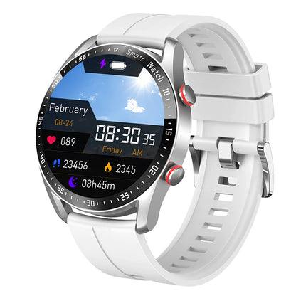 ECG+PPG Smartwatch – Laser Health Monitor, Blood Pressure, Bluetooth Call, Waterproof with Box