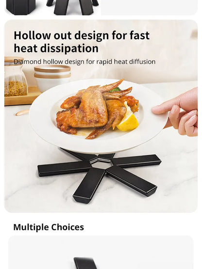 Folding Heat Insulation Pot Mat & Placemat – High Temperature Resistant Coaster for Pots & Pans