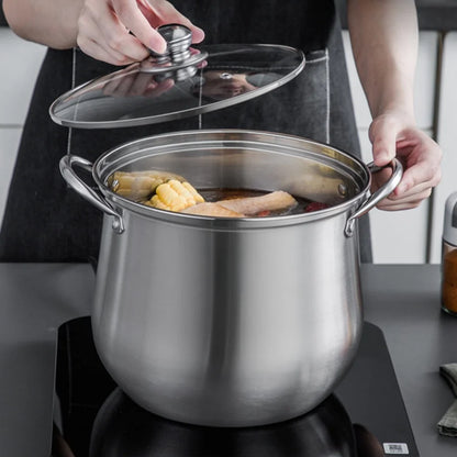 Large Stainless Steel Stock Pot – Durable Easy-Clean Kitchen Pot for Soups & Stews