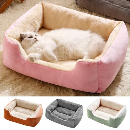 Plush Pet Bed – Soft Oval Mat for Indoor Cats & Dogs | All-Season Comfort