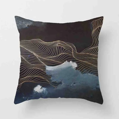 Japanese Geometric Peak Linen Cushion Cover – Encrypted Woven Throw Pillow Case for Sofa & Home