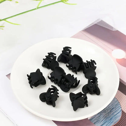 Mini Black Hair Claw Clips Set – Plastic Ponytail Holder for Women, Girls & Kids (10/20/30Pcs)