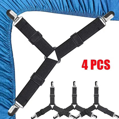 12-Piece Elastic Bed Sheet Clips – Non-Slip Sheet Fasteners for Bedding, Sofa Covers & Blankets