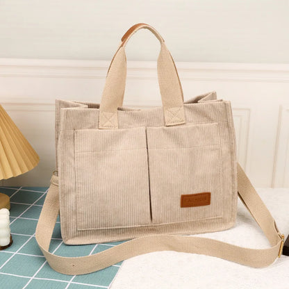 Ladies' handbag, large capacity new fashionable canvas shoulder bag, crossbody bag, commuting bag  zwq - BeeTrendyShop.COM