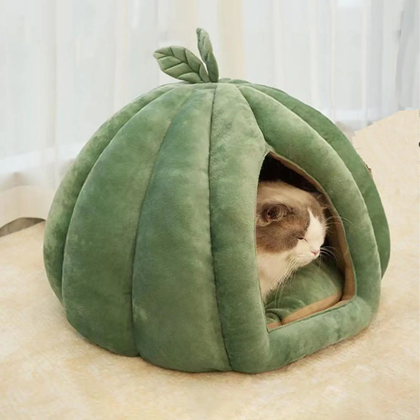 Cozy Winter Plush Pet Bed - Round Bed for Medium-Large Dogs & Cats